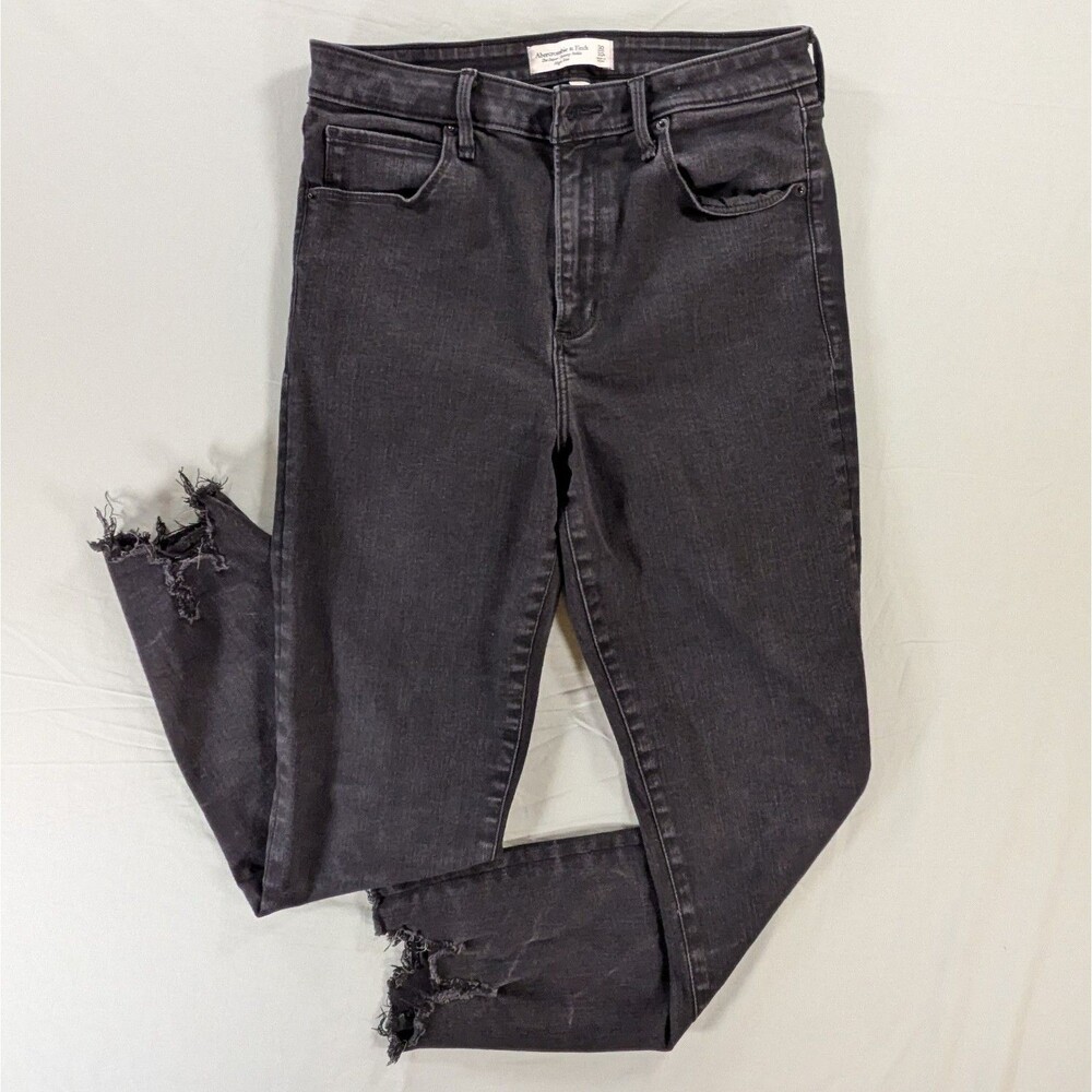 Abercrombie & Fitch Jeans Womens 30/10R Super Skinny Ankle High Rise Black